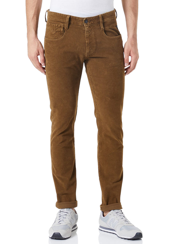 Replay Herren Jeans Anbass Slim-Fit mit Power Stretch 28W / 32L 695 Woody Brown, 28W / 32L 695 Woody
