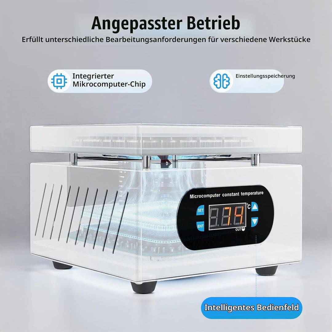 VonVVer Lötstation Heizplatte 150x150mm Mini Heizplatte Löten 500W Klein Heizplatten 400 ℃ Elektrisc