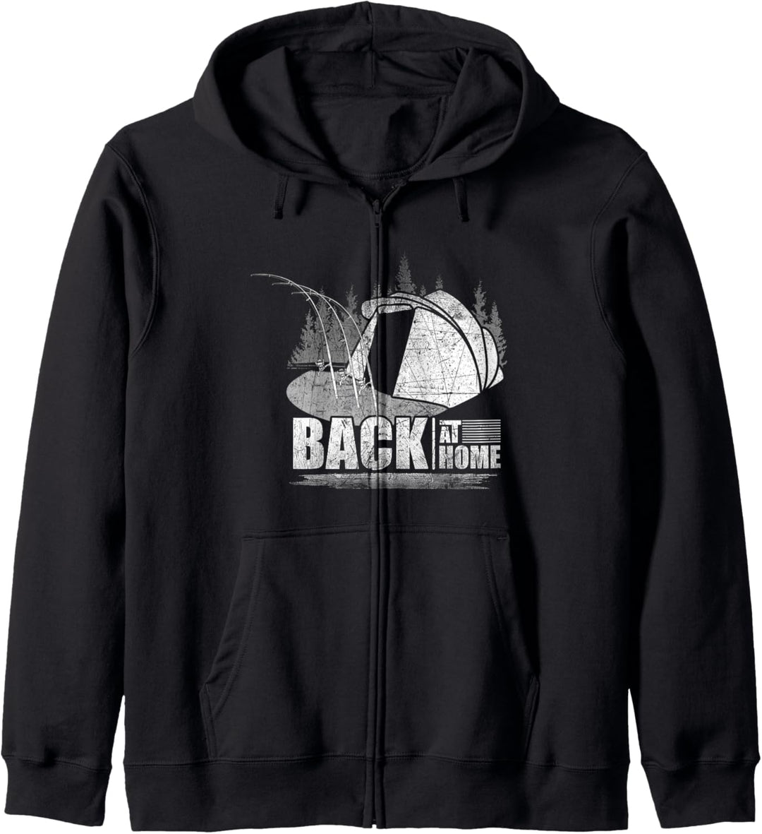 Angler Back at Home Brolly River Retro Vintage Waller Silure Kapuzenjacke
