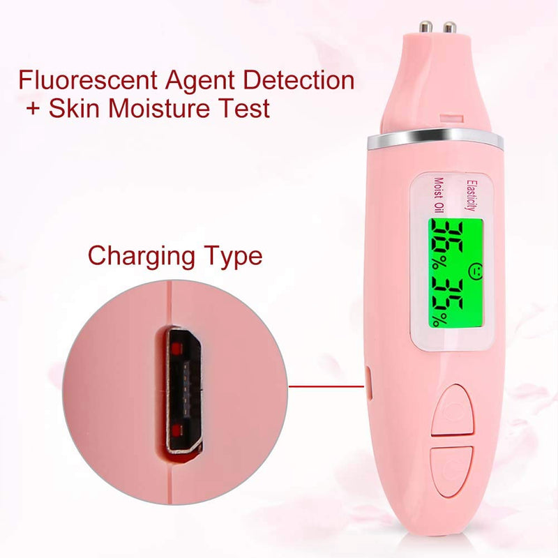 Skin Moisture Analyzer mit LCD-Bildschirm zur Bestimmung der Hautfeuchte zur Fluoreszenzdetektion (A