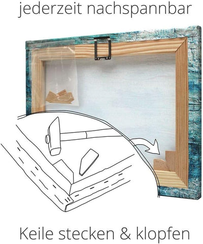ARTland Leinwandbilder Wandbild Bild auf Leinwand 60x80 cm Landschaften Fensterblick T4JI