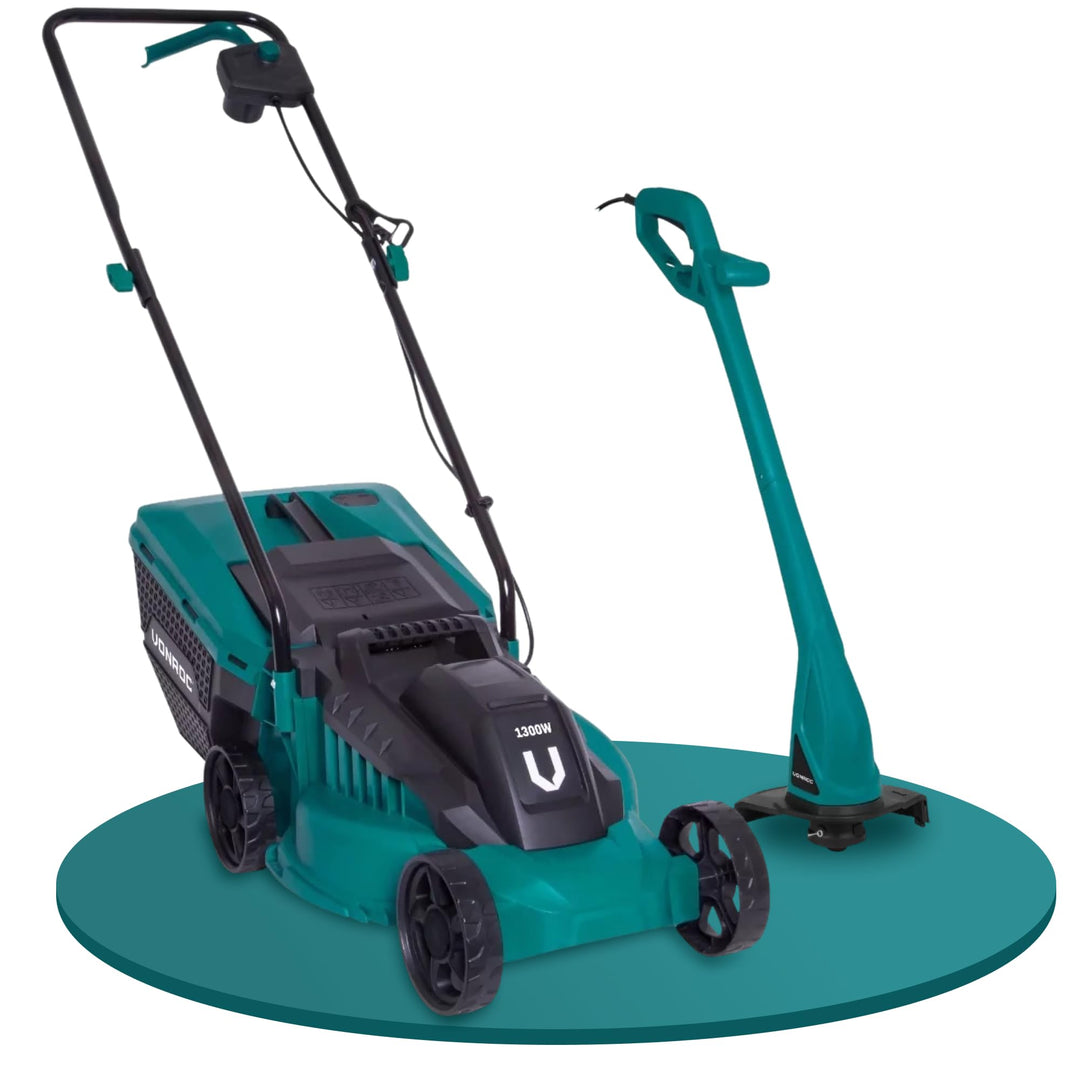 VONROC Rasenmäher Elektro mit Kabel | 1300W - 32cm Schnittbreite - einstellbare Schnitthöhe 30-70MM