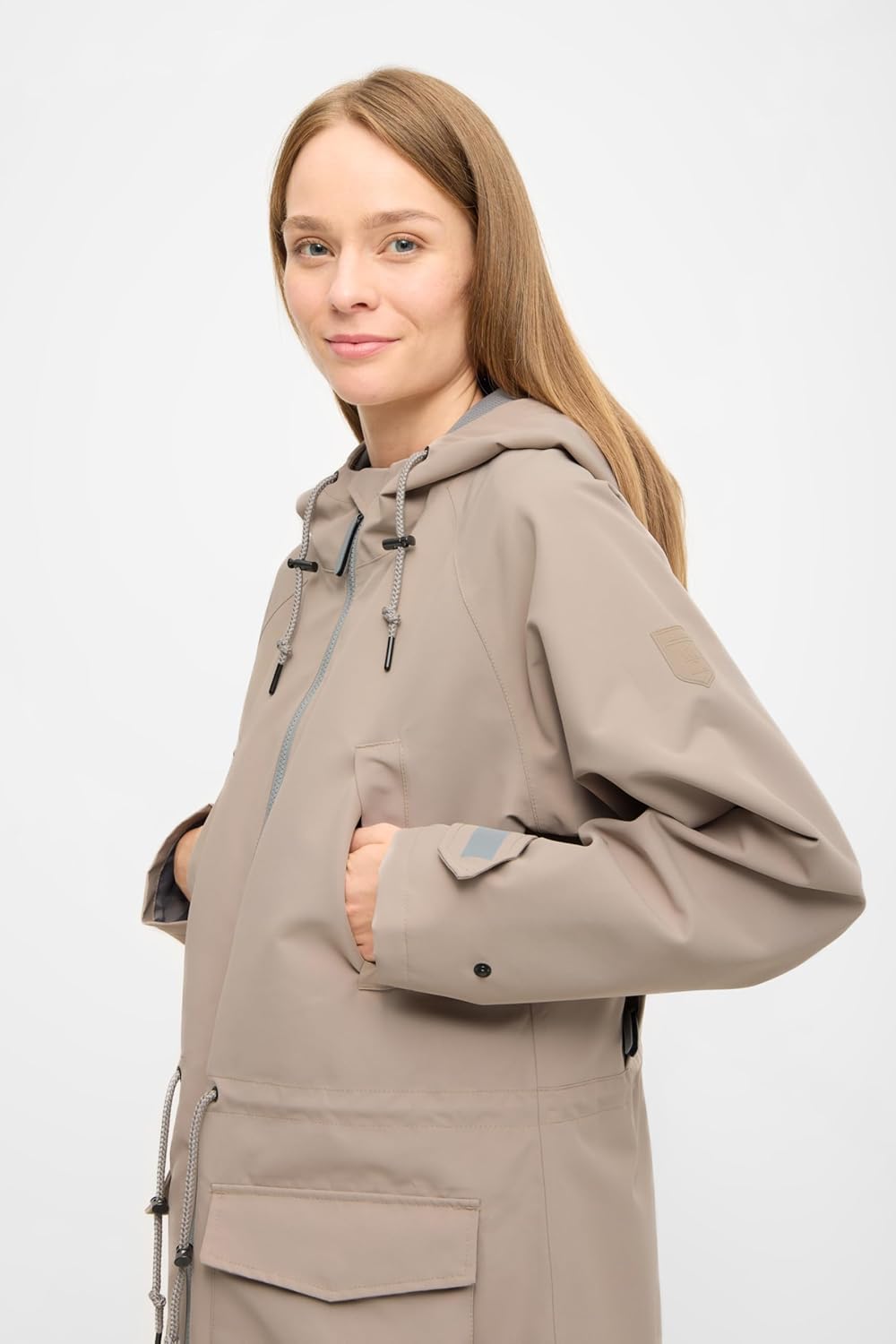 derbe Damen Regenjacke Phoebholm dog Gefüttert Gassi 34 Cobblestone / Neutral Gray, 34 Cobblestone /