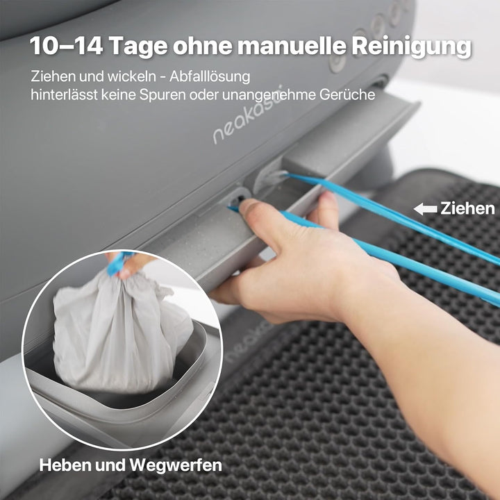 Neakasa M1 Oben offene Katzenklo selbstreinigend Katzentoilette XXL, Geruchsfreie, Hygienisch, App-S