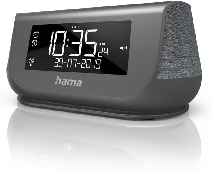 Hama Digitalradio mit Wecker (Radio DAB, DAB+, Bluetooth, USB-Ladefunktion, UKW, digitales Uhrenradi