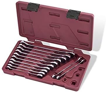 Kraftwerk 3401-54 12-teilig D-Clickraft Gari-schlüsselkoffer, Chrome, Red