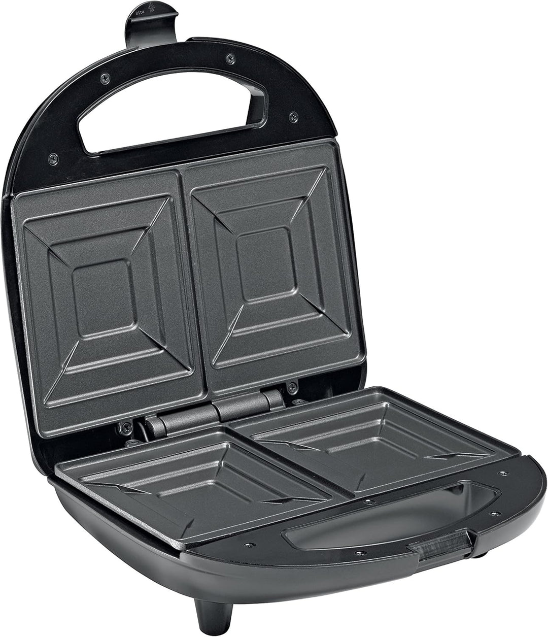 CONCEPT Hausgeräte sv3031 Sandwich-Toaster mit viereckigen Platten, 700 W, edelstahl / schwarz Squar