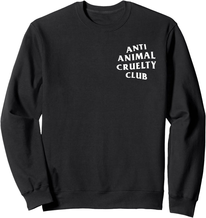 Anti Animal Cruelty Club weisses Logo (vorne + hinten) Sweatshirt