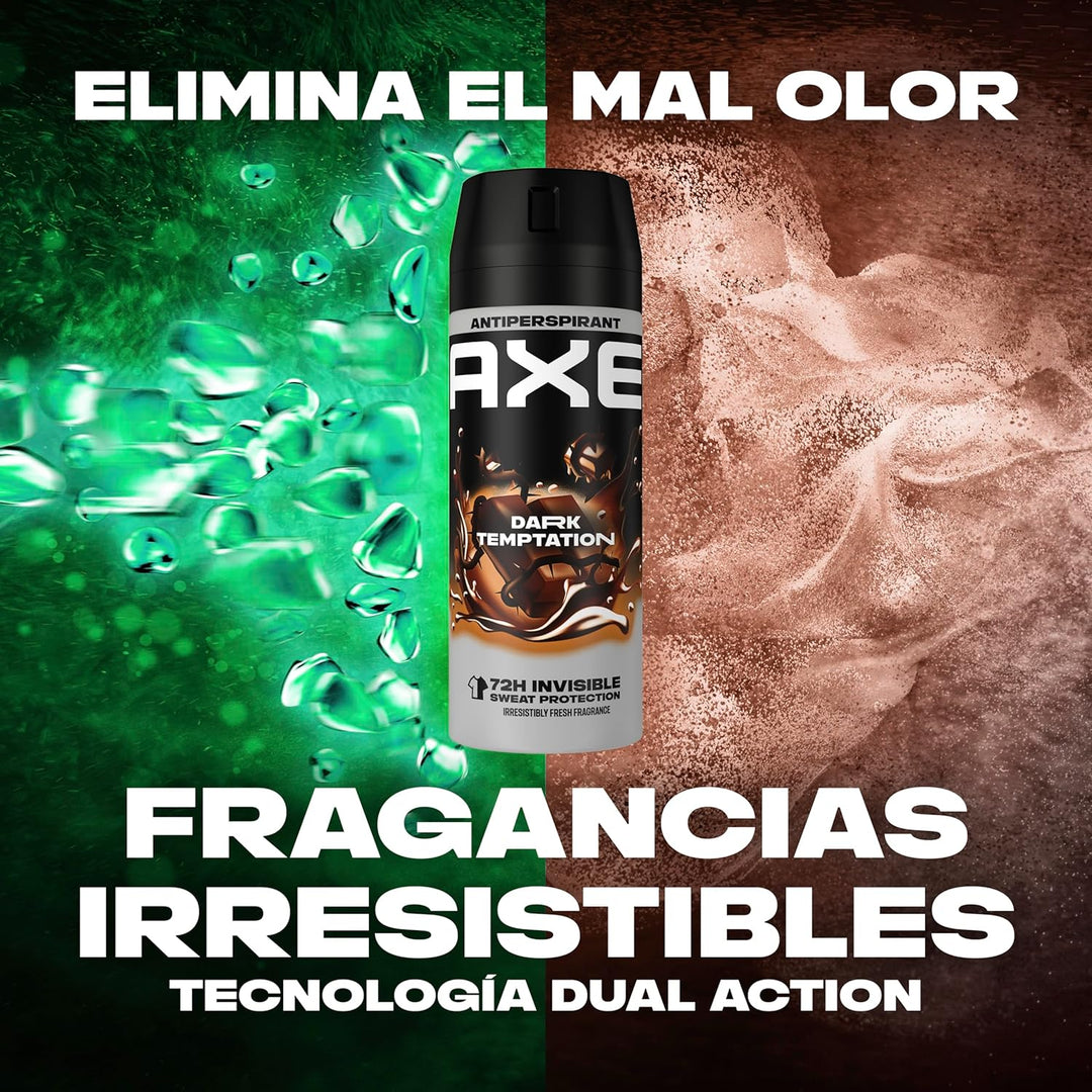Axe Deodorant für Herren, Antitranspirant, Dark Temptation, 150 ml, 6 Stück Frisch 150.00 ml (6er Pa
