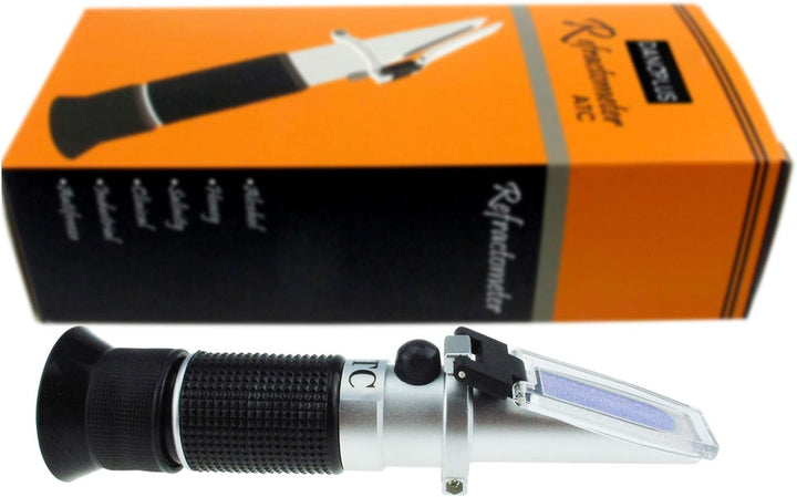 DANOPLUS Honig Feuchtigkeit 58~90% Brix Refraktometer mit ATC, Handheld Hoch Messung Angebot Zucker