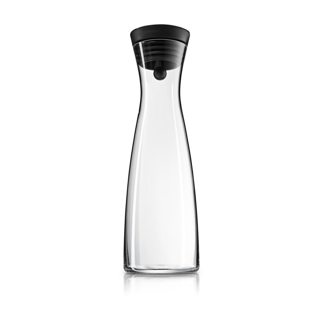 WMF Basic Wasserkaraffe 1,5 liter, Glaskaraffe mit Deckel, Silikondeckel, CloseUp-Verschluss 1,5 L S