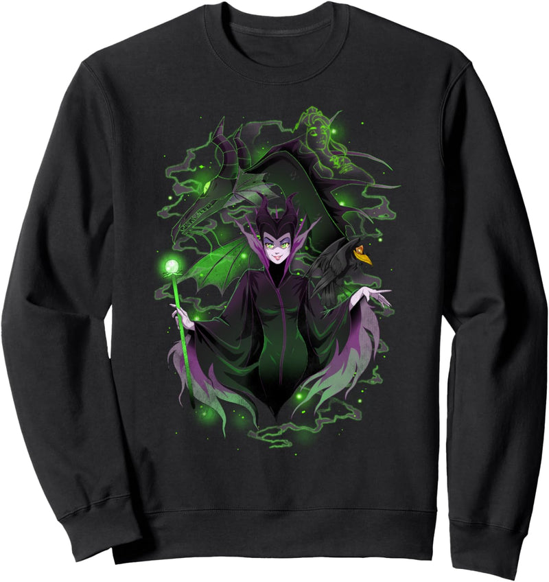 Disney Sleeping Beauty Maleficent Manga Style Portrait Sweatshirt