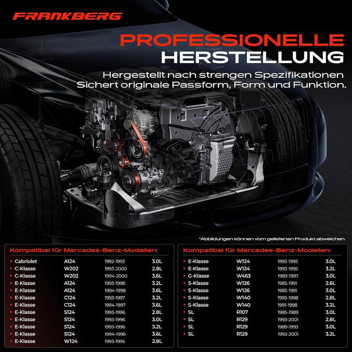 Frankberg Spannrolle Riemenspanner Keilrippenriemen für 190 C-Klasse Cabriolet Coupe E-Klasse G-Klas
