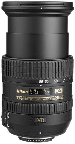 Nikon AF-S DX Nikkor 16-85mm 1:3,5-5,6G ED VR Objektiv (67mm Filtergewinde, bildstabilisiert) schwar