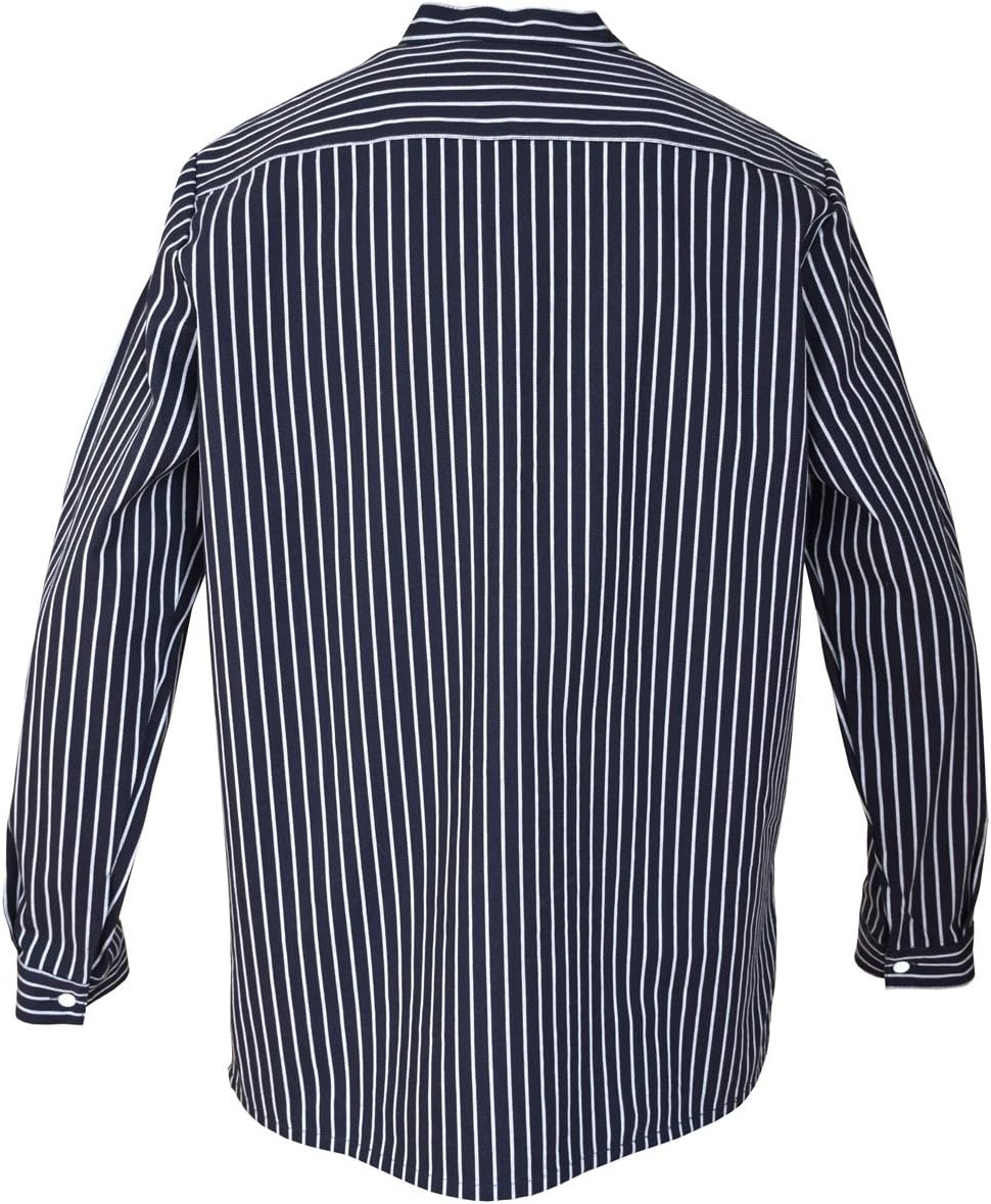 modAS Fischerhemd für Kinder breit gestreift Basic Grössen 164 Blau, 164 Blau