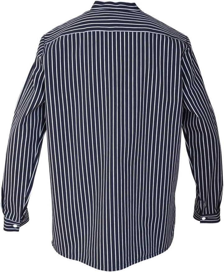 modAS Fischerhemd für Kinder breit gestreift Basic Grössen 164 Blau, 164 Blau