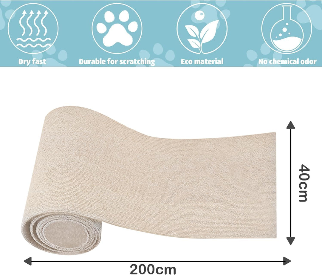 200cmx40cm Selbstklebend Kratzmatte Katze, DIY Kratzschutz Sofa Katze, Kratzbrett Katzen kratzschutz