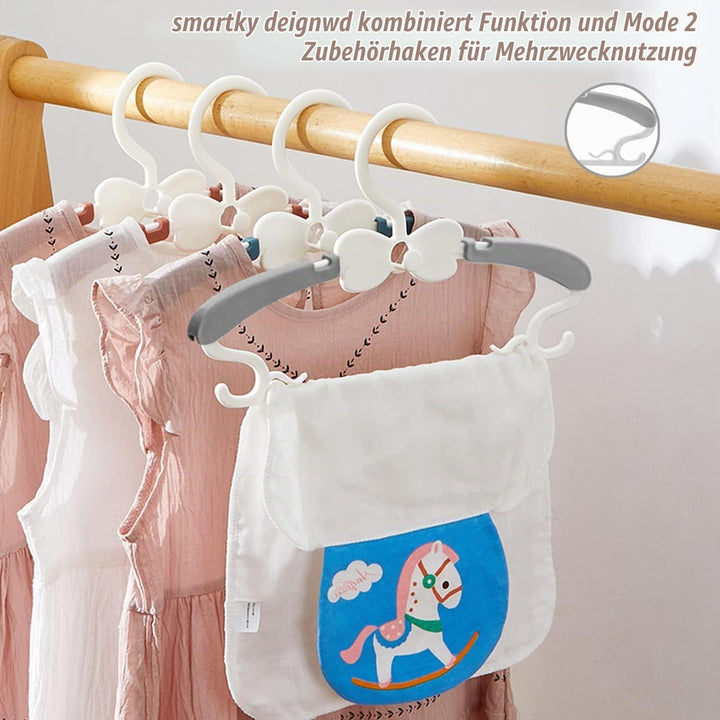 WJWSKI Kleiderbügel Kinder，50 Stück 29-37CM Mitwachsende Kinderkleiderbügel Stapelbare Baby Kleiderb