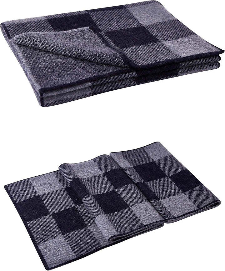 Herren Kaschmir Schal (65% Wolle+35% Kaschmir) Wolleschal Strickschal Herrenschal Extra Warm Weich f