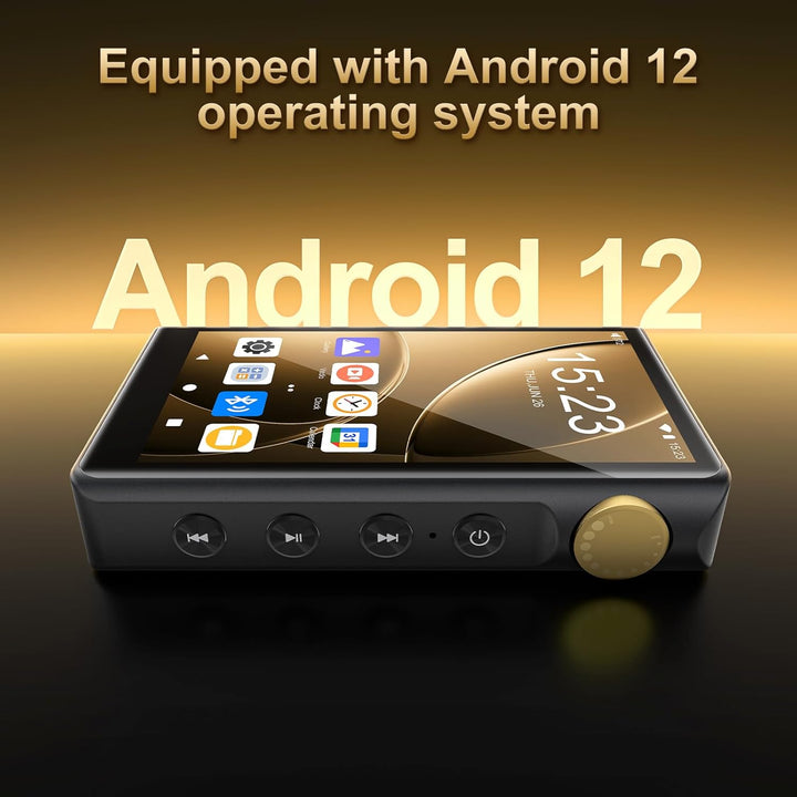 HiFi MP3 Player mit Bluetooth und WiFi, ZAQE Android 12 Hi-Res Music Player, Lossless DSD DAC Flac,