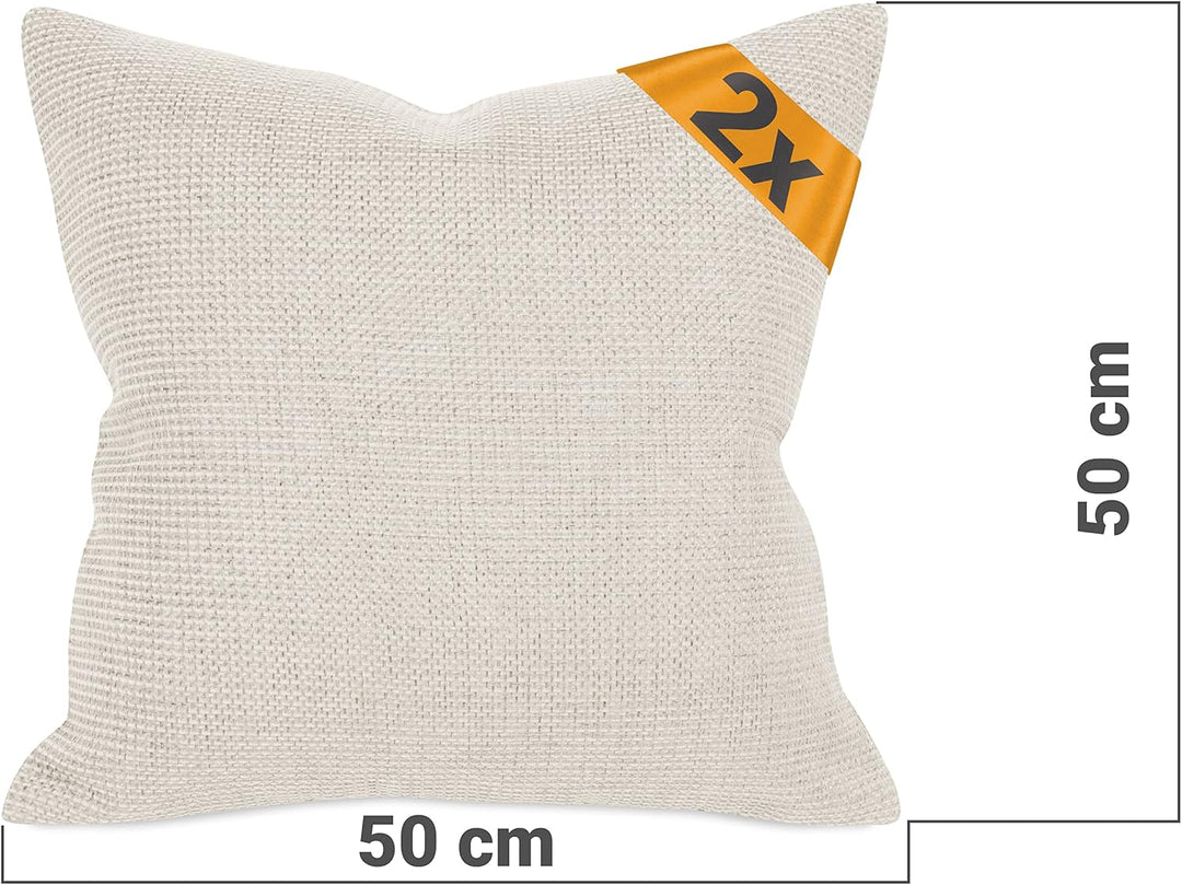 npluseins 2er Pack Kissenhüllen mit Struktur-Muster - Polsteroptik 617.767, 1 Pack (2 Stück) - Kisse