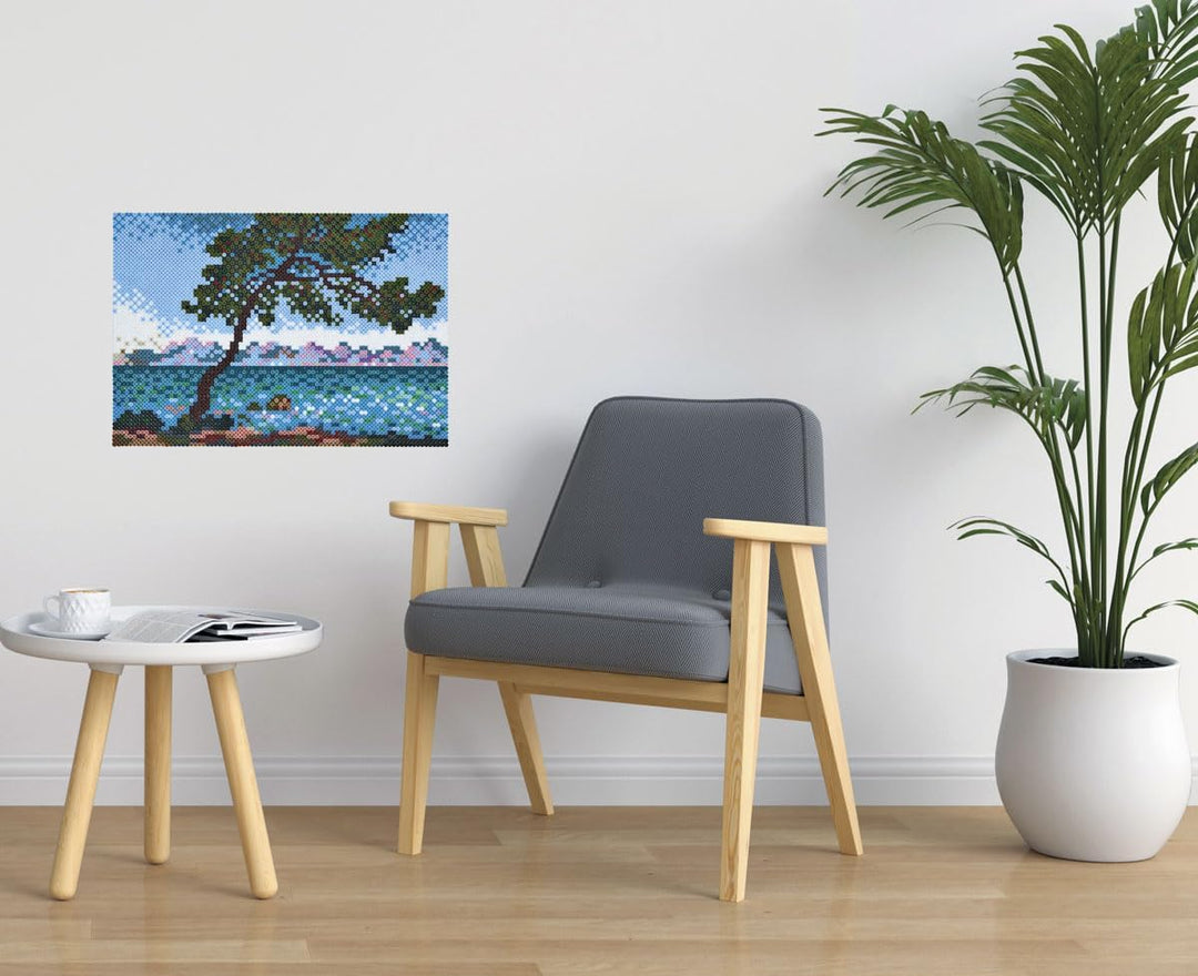 Hama Perlen 3606 Grosse Geschenk-Box Claude Monet mit ca. 10.000 bunten Midi Bügelperlen mit Durchme