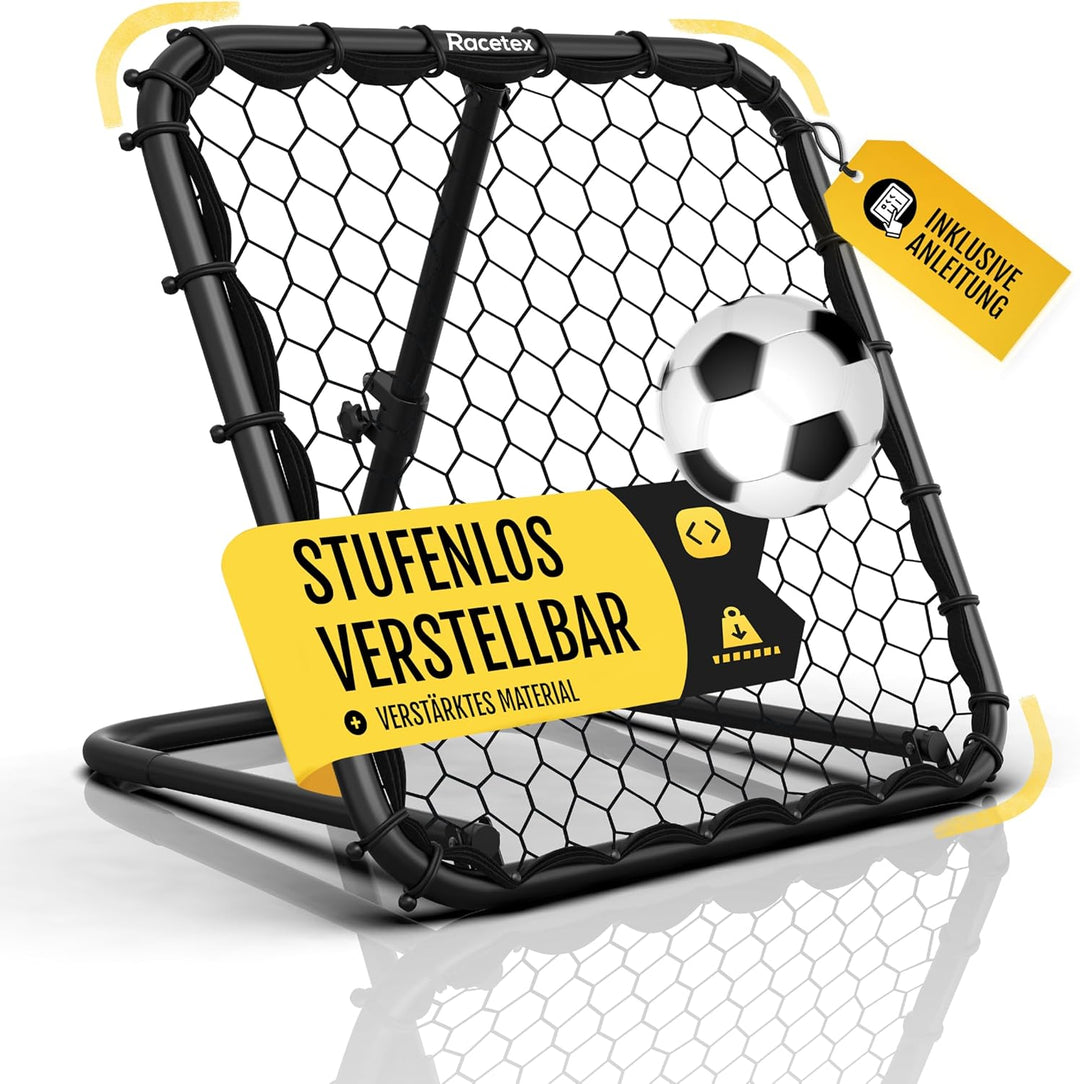 Racetex Rebounder für Fussball Kinder [STUFENLOS VERSTELLBAR] - Fussball Rebounder Kinder und Jugend