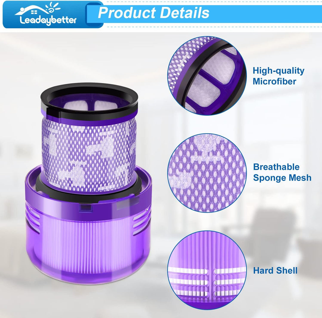 2 Stück Ersatzteile Filter für Dyson V11 Torque Drive Animal V15 Detect Akku Staubsauger SV14 SV17 S