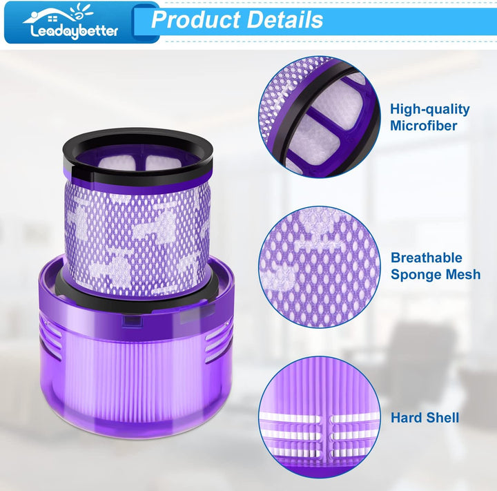 2 Stück Ersatzteile Filter für Dyson V11 Torque Drive Animal V15 Detect Akku Staubsauger SV14 SV17 S