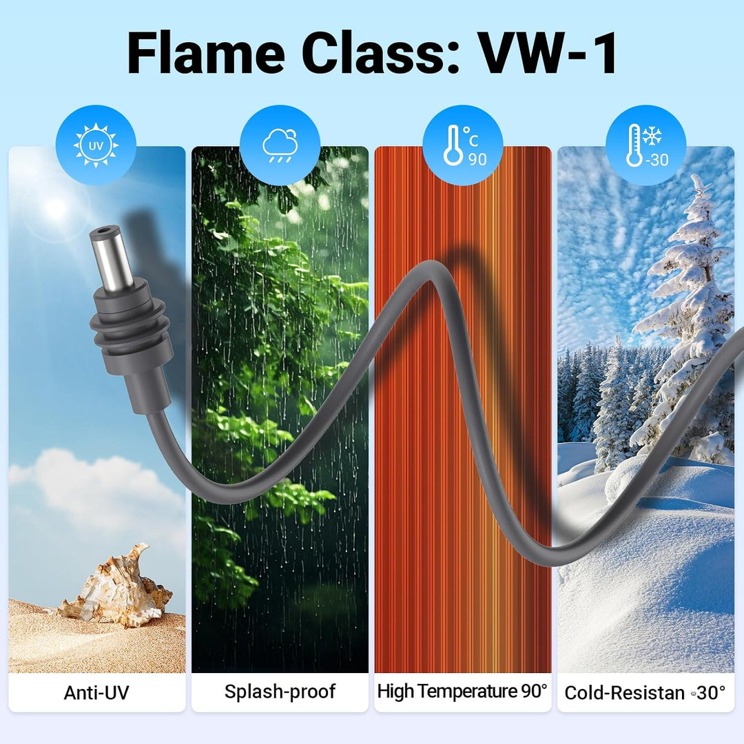 für Starlink Mini Kabel 18AWG DC zu DC Stromkabel mit wasserdichtem Anschluss, DC5521 Male auf Male