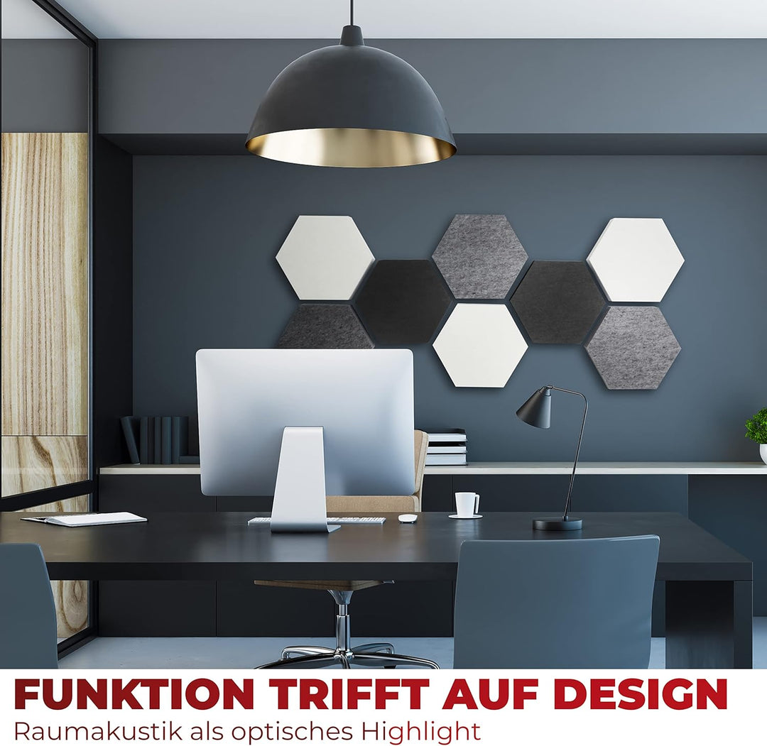 FENNEXT® Schallabsorber Wand - Akustikbild - Schallschutz aus hochwertigem Akustik-Vlies für Gaming,