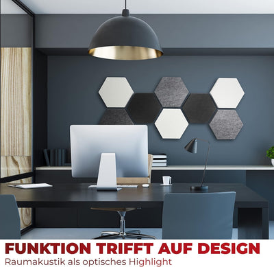 FENNEXT® Schallabsorber Wand - Akustikbild - Schallschutz aus hochwertigem Akustik-Vlies für Gaming,