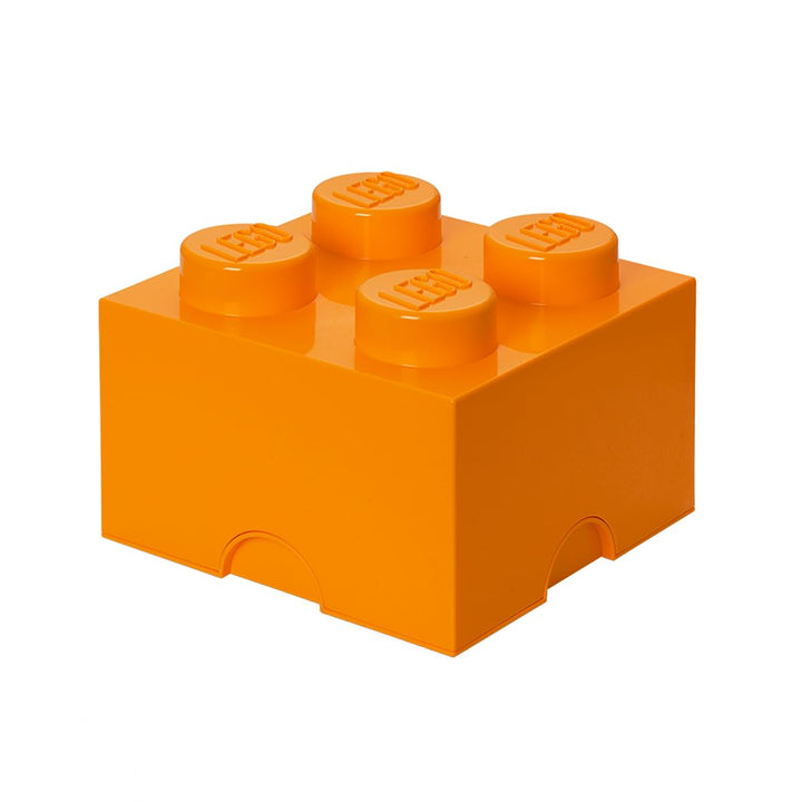 Room Copenhagen RC40031760 Lego Storage Brick 4er, orange, 18 x 25 x cm Bright Orange, Bright Orange