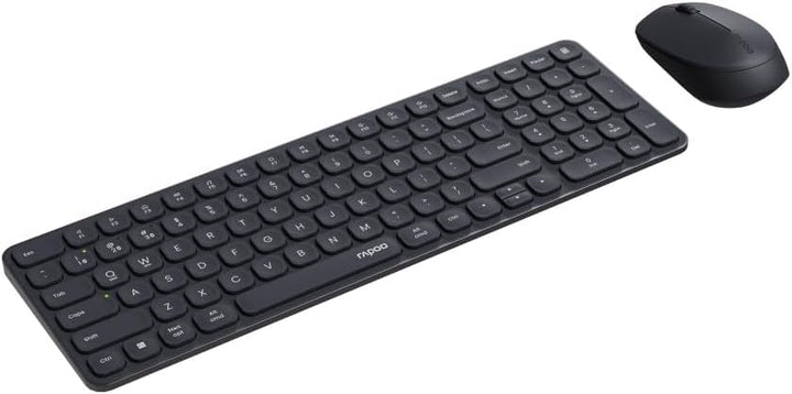 Rapoo Bluetooth Tastatur Maus Set Kabellos 9710M QWERTZ Wireless Computertastatur Mouse Schnurlos Fu