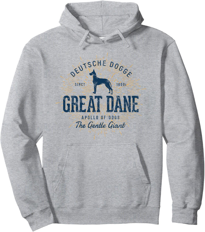 Great Dane Retro Vintage Dogge Pullover Hoodie
