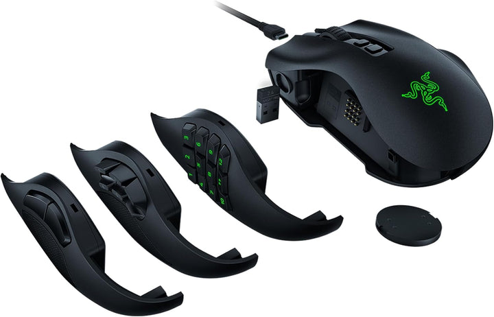 Razer Naga V2 Pro - Kabellose MMO-Gaming-Maus (HyperScroll Pro Rad, Anpassungsfähigkeit und Kontroll