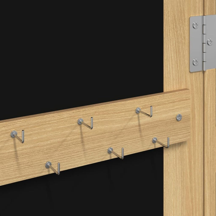 vidaXL Schmuckschrank mit Spiegel Wandmontage 37,5x10x106 cm 37.5 x 10 x 106 cm Braun, 37.5 x 10 x 1