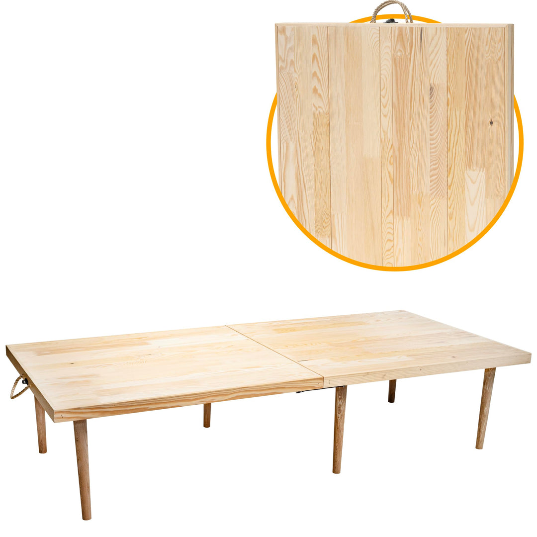 Rustiq Klapptisch Campingtisch - Klapptisch - Bohemian Picknicktisch - Klapptisch – 70X150X35CM – 6