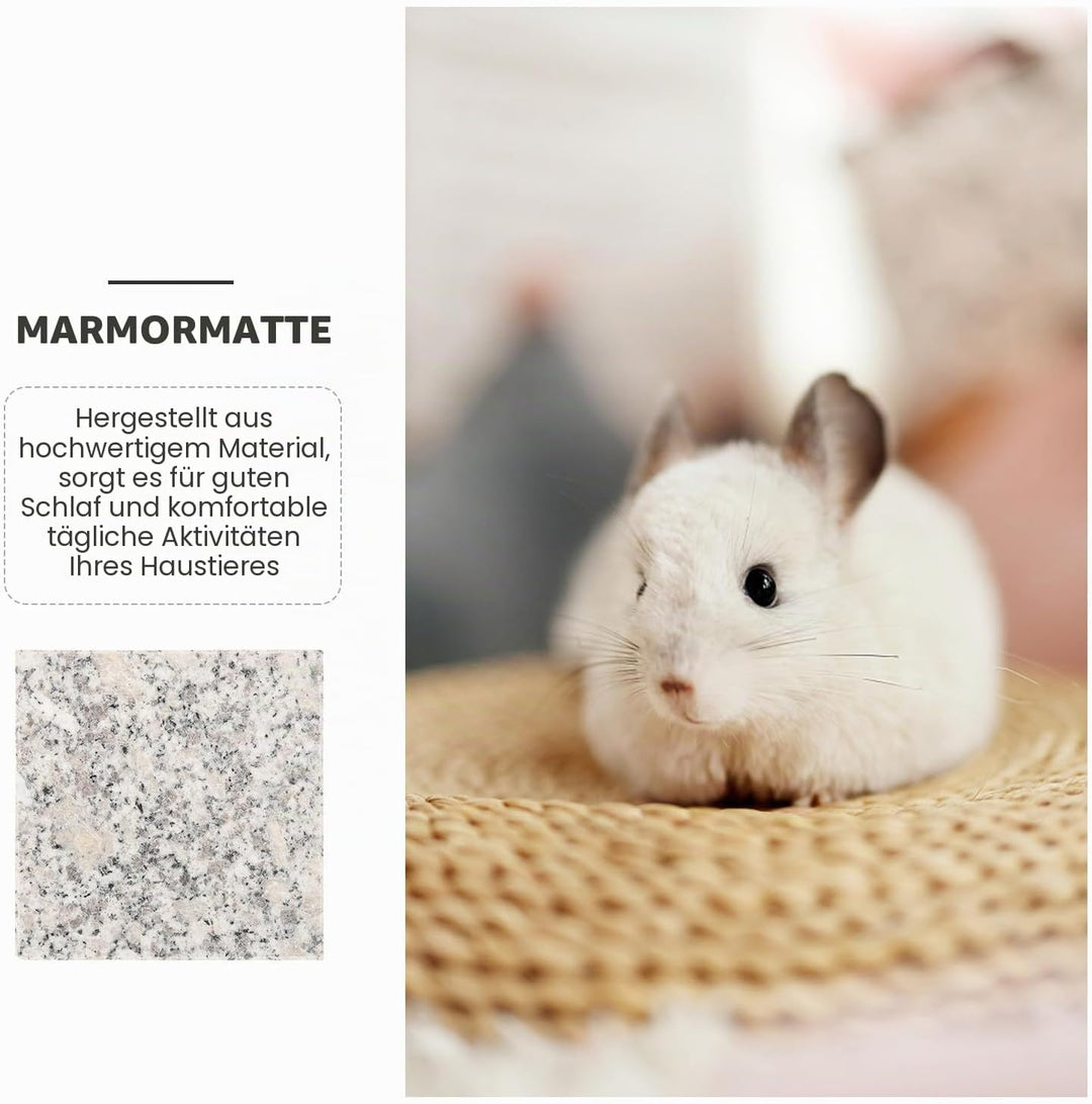 Hemobllo Kühlmatte für Nager aus Granit 2 Stück Pack mit Physikalischer Kühlung und Leicht zu Reinig