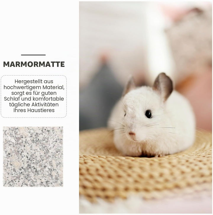 Hemobllo Kühlmatte für Nager aus Granit 2 Stück Pack mit Physikalischer Kühlung und Leicht zu Reinig