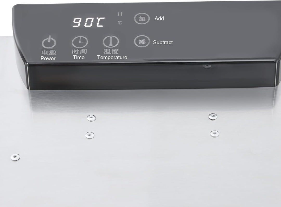 Lebensmittel-Dehydrator, 1000W, LED-Smart-Panel, Temperatur Einstellbar (86-194°F), Einstellbare Zei
