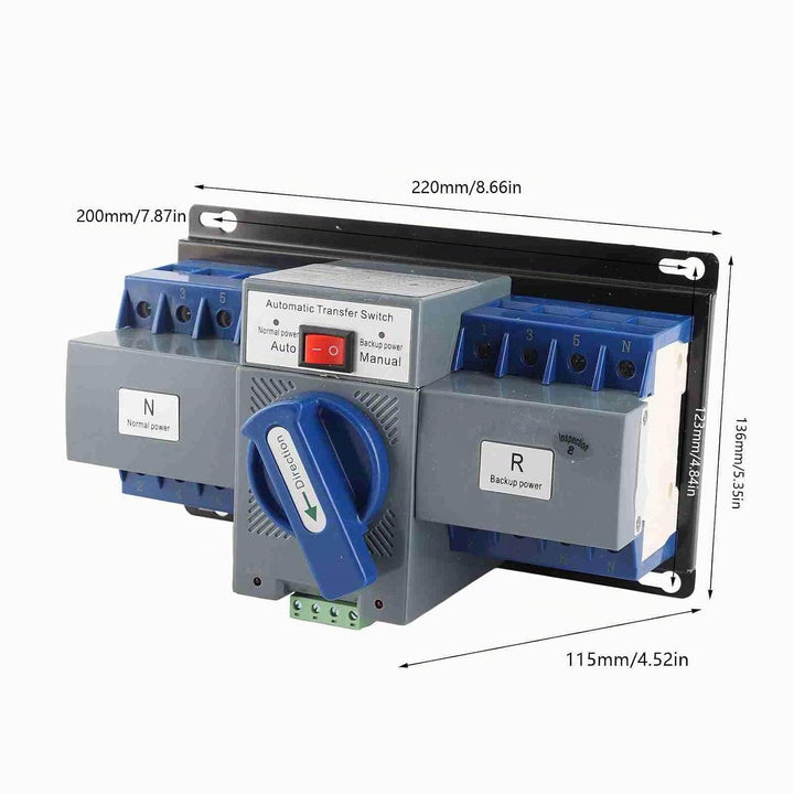 Mini 63A 4P Dual Power Automatic Transferschalter Stellen Sie die Funktion des schnellen Schliessens