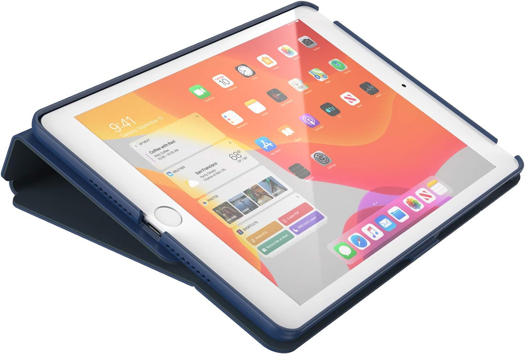 Speck-Produkte BalanceFolio iPad 10,2-Zoll-Schutzhülle und Ständer (2019-2021), Küstenblau/Anthrazit