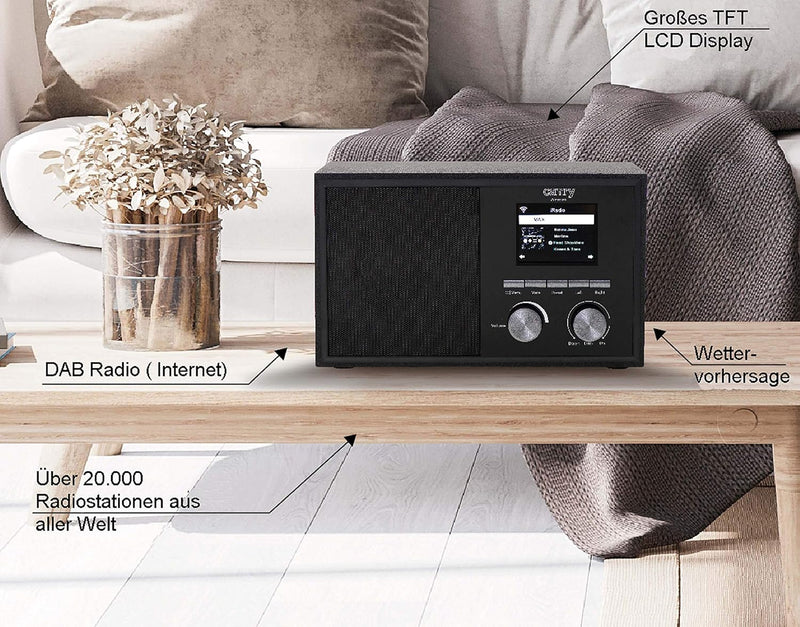 Internet Radio | Digitalradio | DAB WLAN Radio | +20.000 Radiosender weltweit | 2,4 Zoll TFT LCD Dis