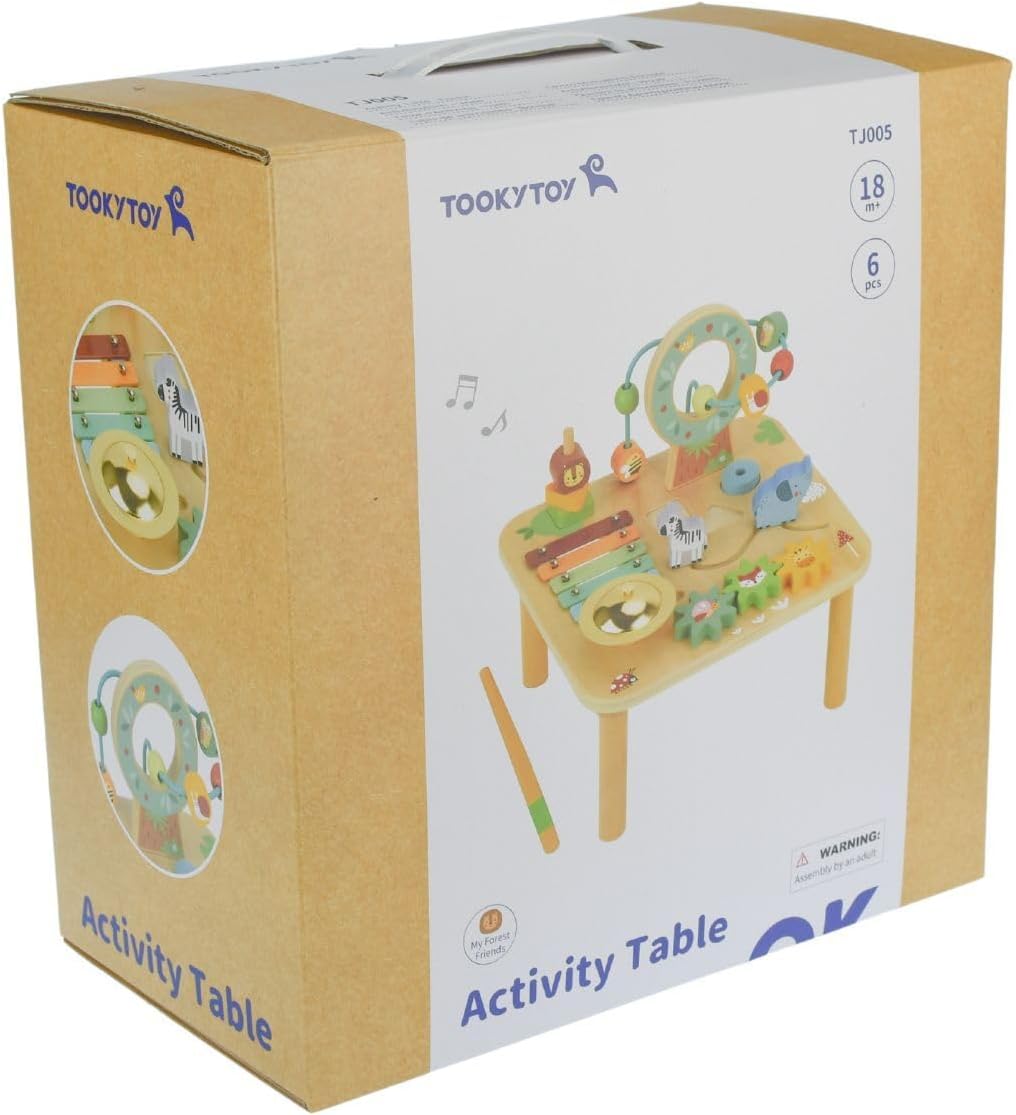 TOOKY TOY Holzspielzeug Kinder Viereckiger Tisch Activity - Forest
