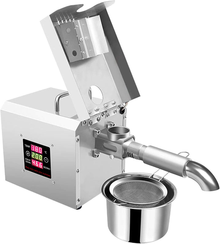 600W Automatische Ölpresse Maschine, Kalt/Heiss Öl Pressmaschine Elektrische, 50% Ölproduktion|3-6kg