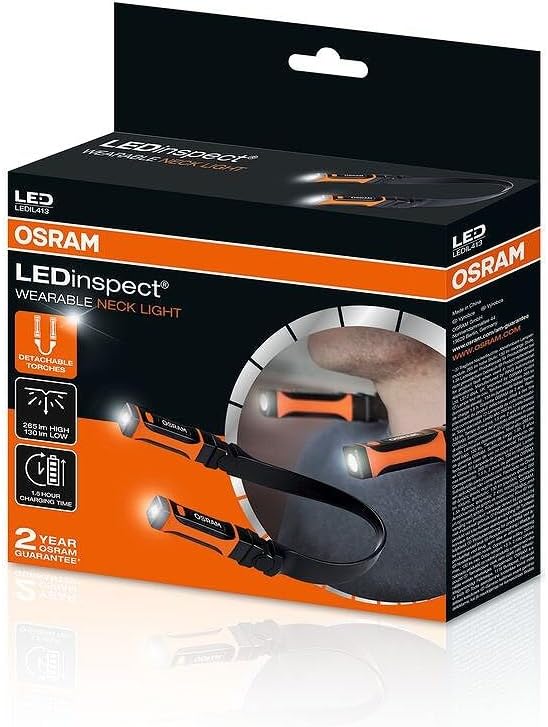 OSRAM LEDIL413 LEDInspect WEARABLE NECK LIGHT, LED-Inspektionsleuchte, 6500K, wiederaufladbare Nacke