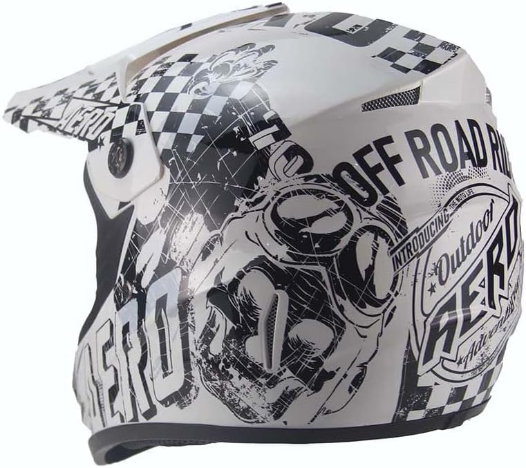 Kinder Crosshelm Skeleton AHP – Motorradhelm für Kinder, ABS-Schale, robuster Kinderhelm für Downhil