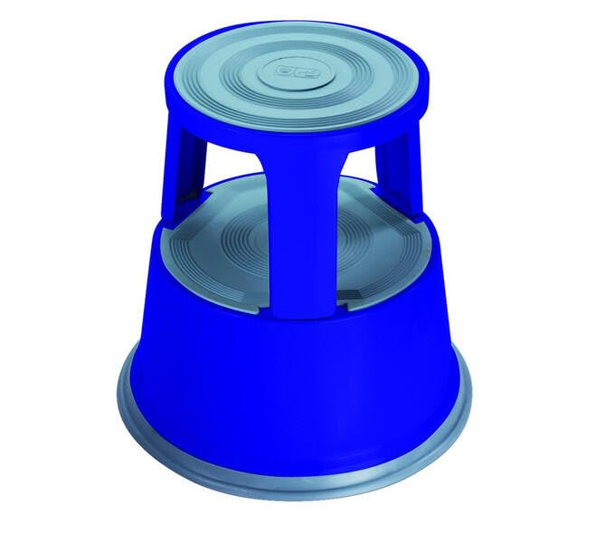 BRASQ Tritthocker mit Rollen ST300 Premium, Elefantenfuss, aus robustem und hochwertigem Stahl, mit