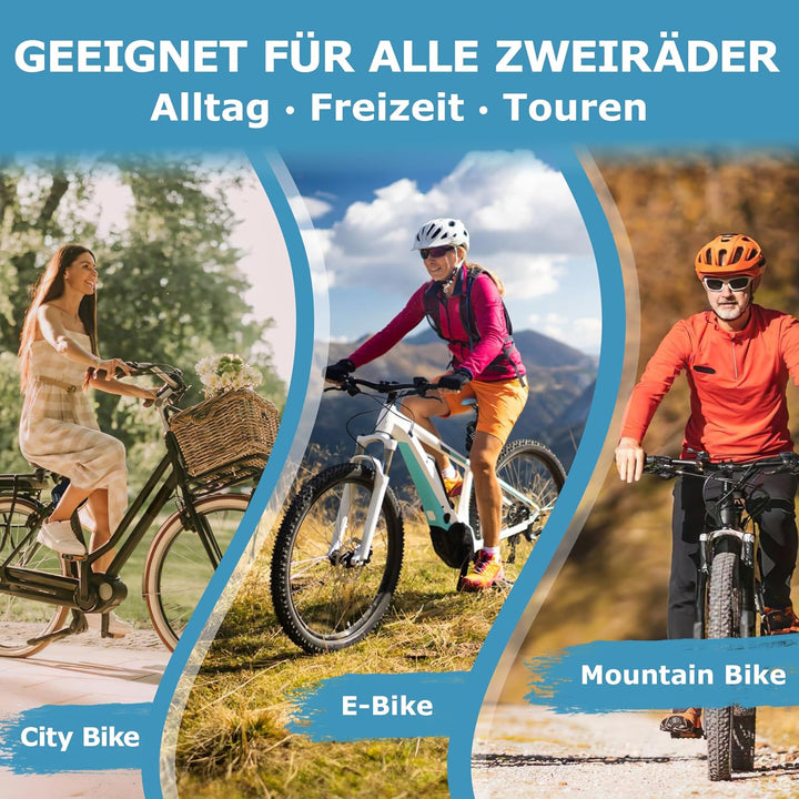 WIDDER Fahrradschloss mit Zahlencode [extra-grosse Zahlenräder, 5 Zahlen] - Nur 850g Zahlenschloss -